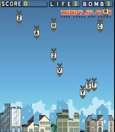 Missile typing practice typing